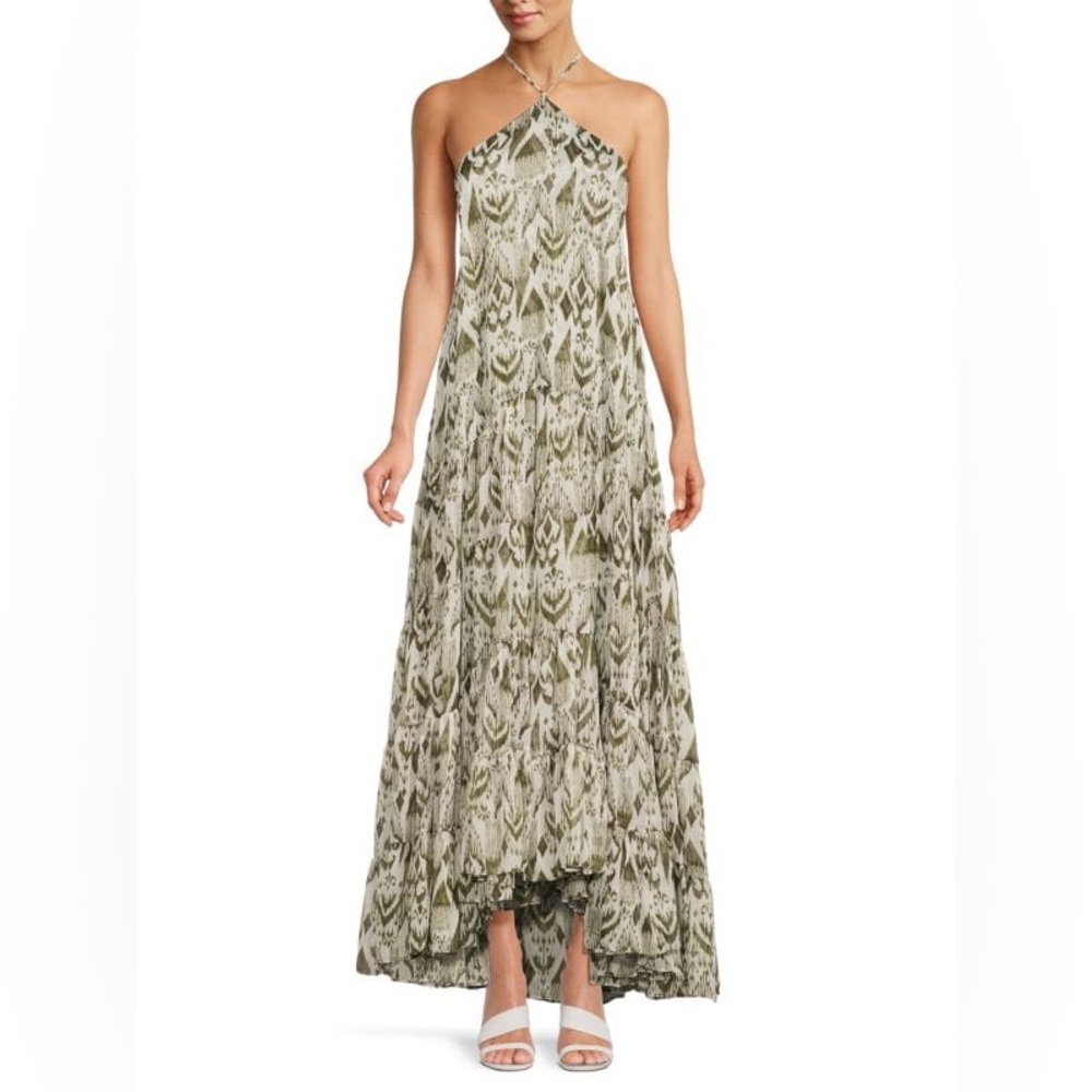 NWT Misa Andromeda Ikat Halter Maxi Dress